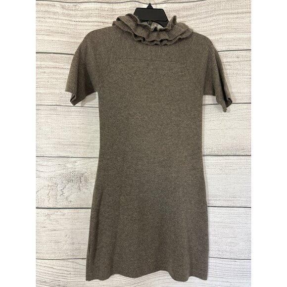 HOSS Intropia Ruffle Neck Cashmere Short Sleeve Dress Size XS - Picture 2 of 2